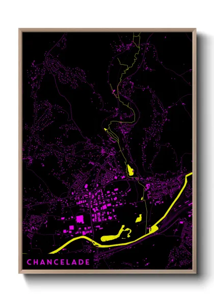 Une affiche de carte sur Chancelade