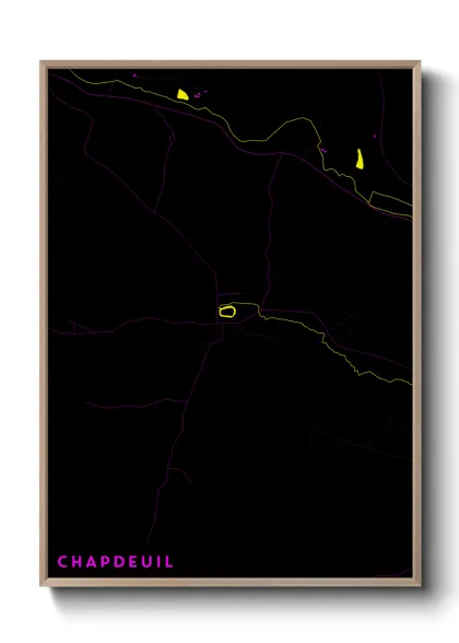 Une affiche de carte sur Chapdeuil