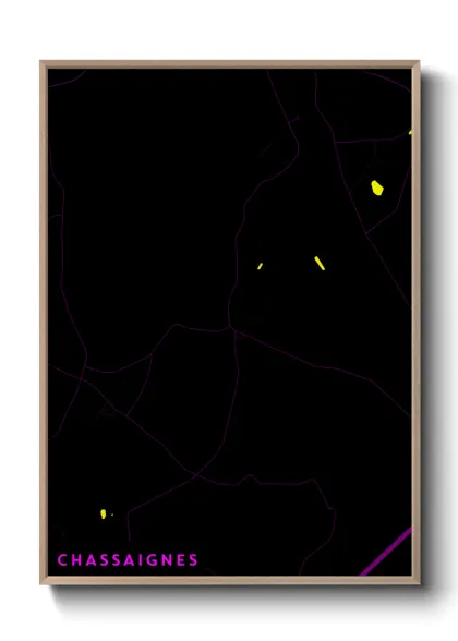 Une affiche de carte sur Chassaignes