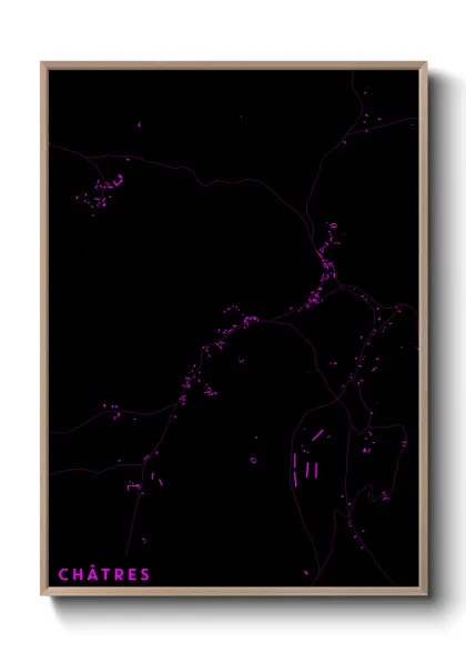 Une affiche de carte sur Châtres