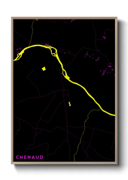 Une affiche de carte sur Chenaud