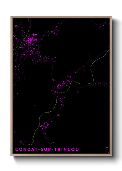 Une affiche de carte sur Condat-sur-Trincou