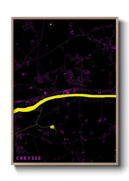 Une affiche de carte sur Creysse