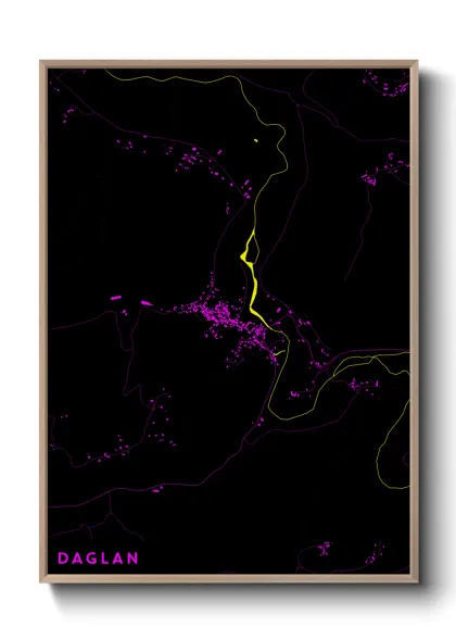 Une affiche de carte sur Daglan