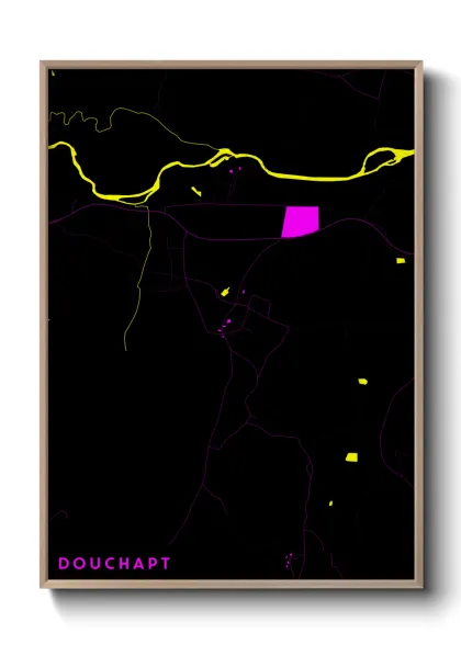 Une affiche de carte sur Douchapt