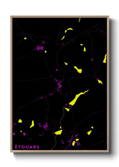 Une affiche de carte sur Étouars