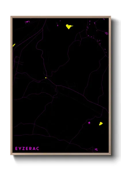 Une affiche de carte sur Eyzerac