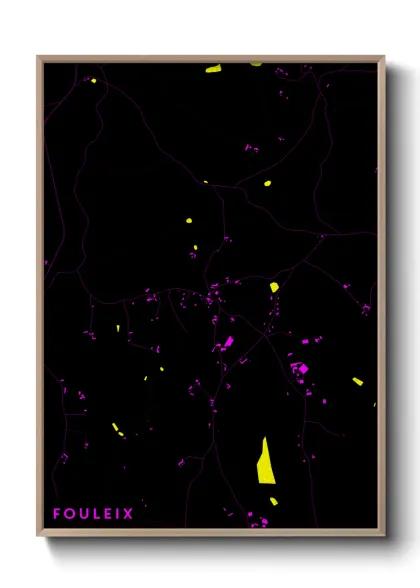 Une affiche de carte sur Fouleix