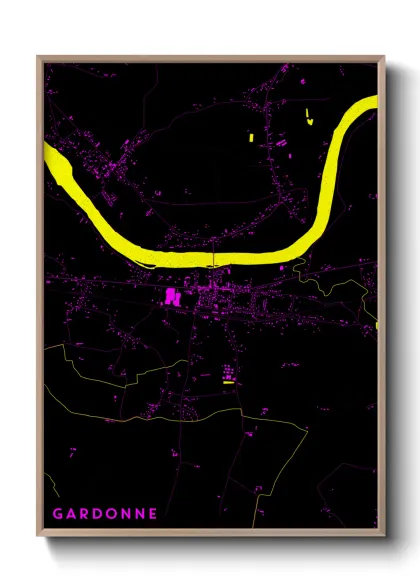 Une affiche de carte sur Gardonne