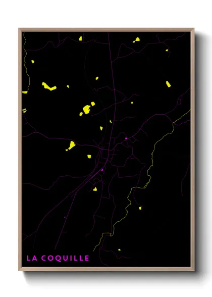Une affiche de carte sur La Coquille