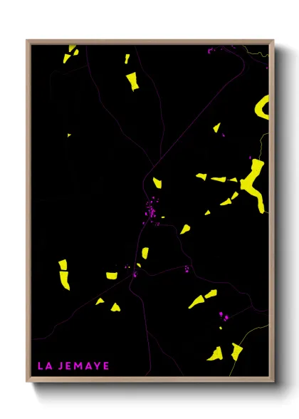 Une affiche de carte sur La Jemaye