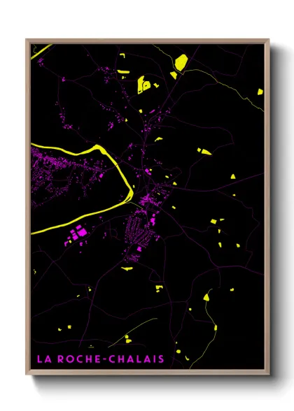 Une affiche de carte sur La Roche-Chalais