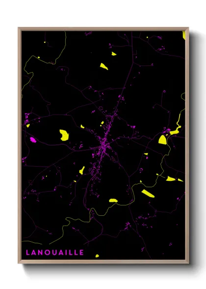 Une affiche de carte sur Lanouaille