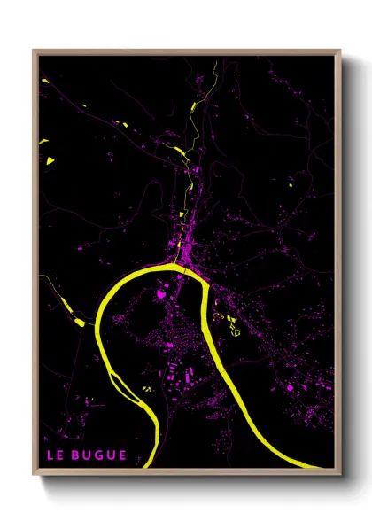 Une affiche de carte sur Le Bugue