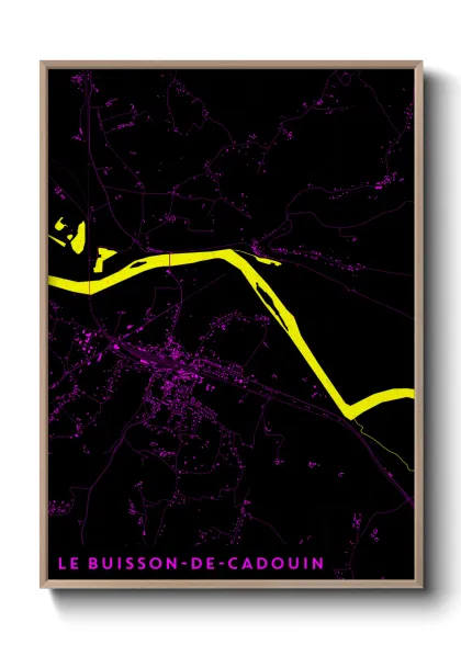 Une affiche de carte sur Le Buisson-de-Cadouin