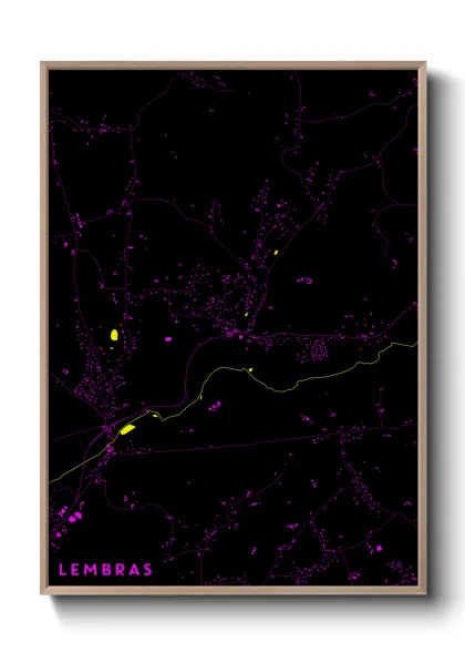 Une affiche de carte sur Lembras