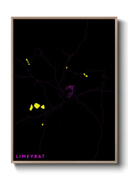 Une affiche de carte sur Limeyrat