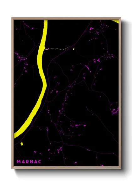 Une affiche de carte sur Marnac