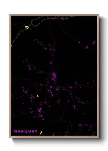 Une affiche de carte sur Marquay