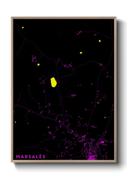 Une affiche de carte sur Marsalès