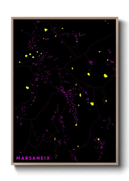 Une affiche de carte sur Marsaneix