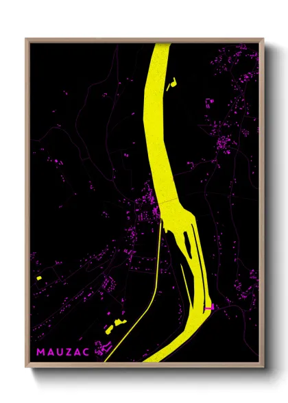 Une affiche de carte sur Mauzac