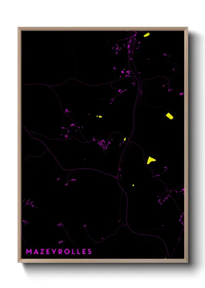 Une affiche de carte sur Mazeyrolles