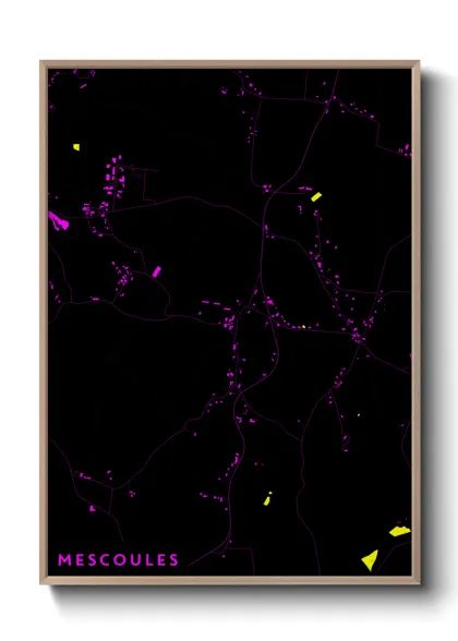 Une affiche de carte sur Mescoules