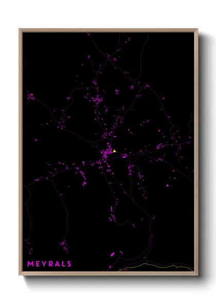 Une affiche de carte sur Meyrals