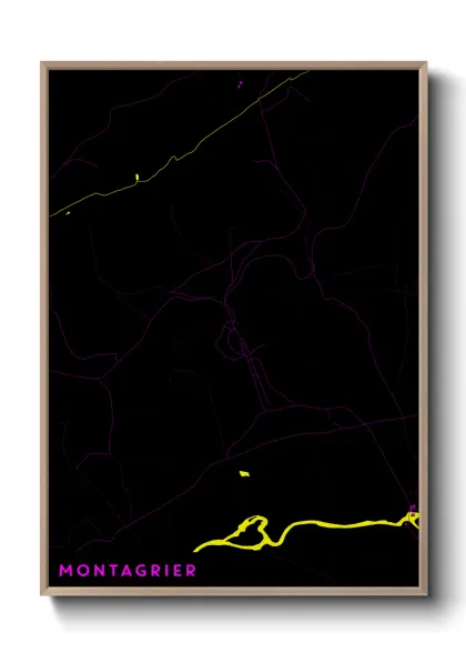 Une affiche de carte sur Montagrier