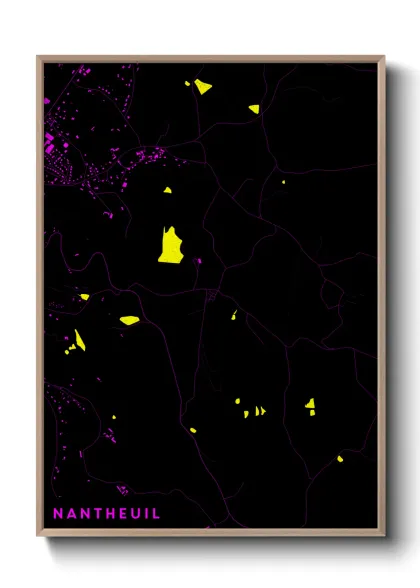 Une affiche de carte sur Nantheuil