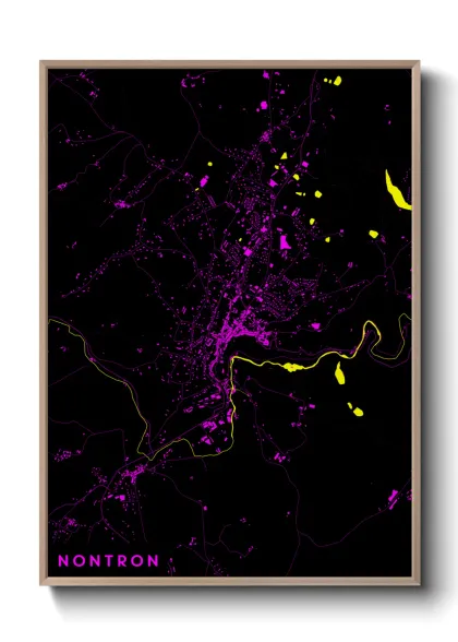 Une affiche de carte sur Nontron