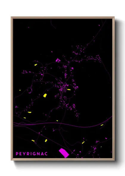 Une affiche de carte sur Peyrignac