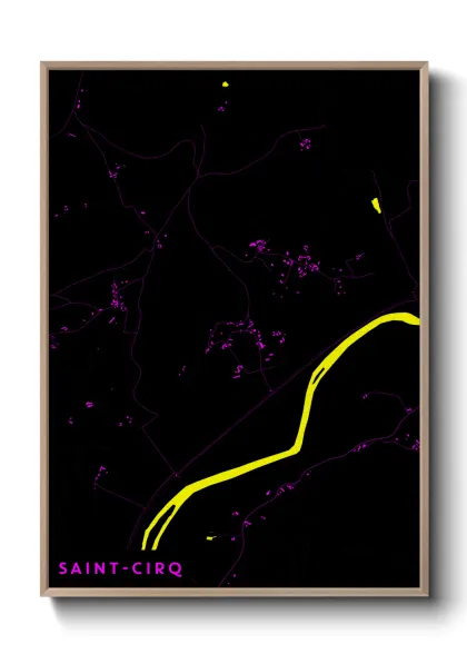 Une affiche de carte sur Saint-Cirq