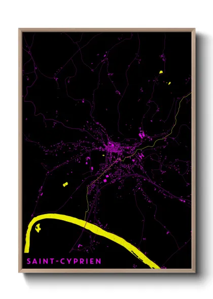 Une affiche de carte sur Saint-Cyprien