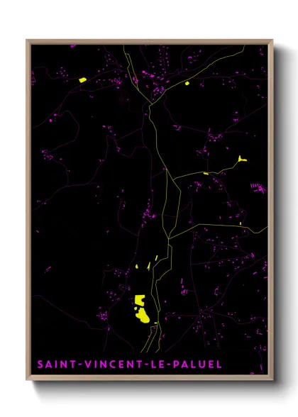 Une affiche de carte sur Saint-Vincent-le-Paluel