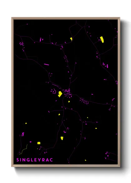 Une affiche de carte sur Singleyrac