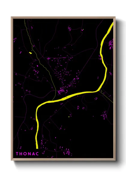 Une affiche de carte sur Thonac
