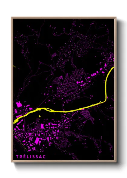 Une affiche de carte sur Trélissac