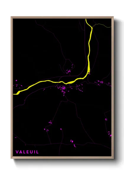 Une affiche de carte sur Valeuil
