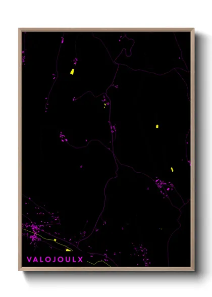 Une affiche de carte sur Valojoulx