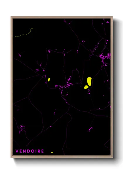 Une affiche de carte sur Vendoire