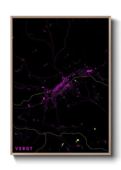 Une affiche de carte sur Vergt