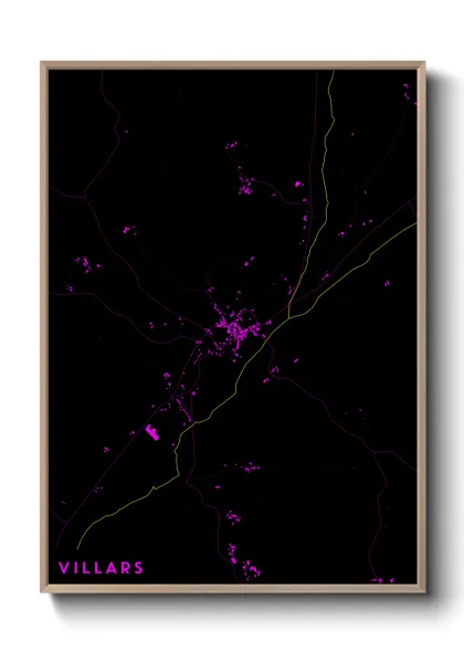Une affiche de carte sur Villars
