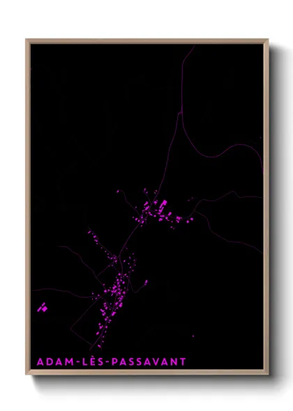 Une affiche de carte sur Adam-lès-Passavant