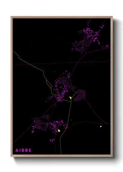 Une affiche de carte sur Aibre