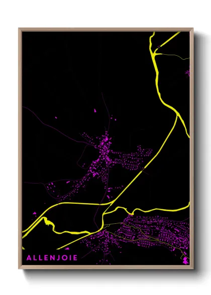 Une affiche de carte sur Allenjoie
