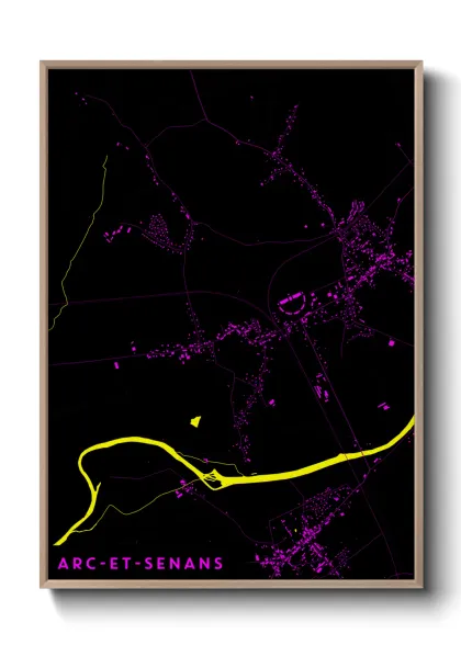 Une affiche de carte sur Arc-et-Senans