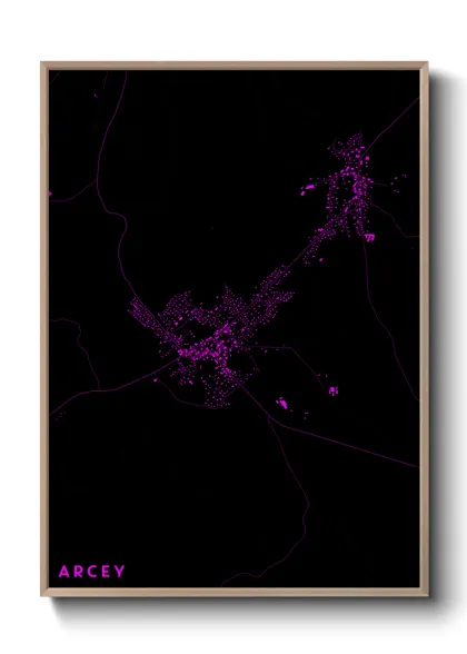 Une affiche de carte sur Arcey