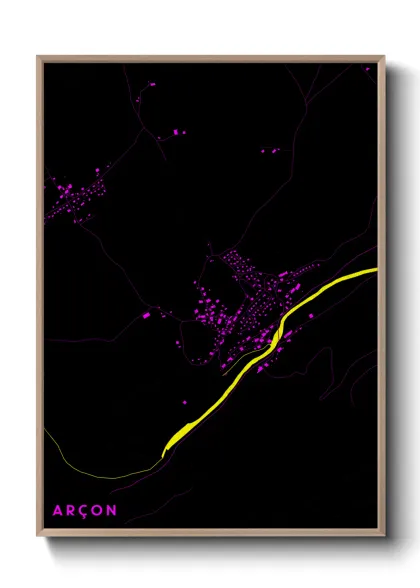 Une affiche de carte sur Arçon